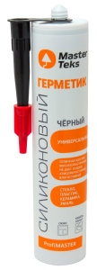 Герметик силиконовый MasterTeks ProfiMaster универсальный 290 мл черный 9612913