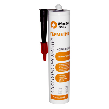 Герметик силиконовый MasterTeks ProfiMaster универсальный 290 мл коричневый  9612910