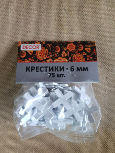 Крестики для кафеля 6,0 мм, 75шт (100пак/короб) 338-0060 Намерение