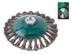 Щетка дисковая косич.125мм/M14 ВОЛАТ, арт.81060-125