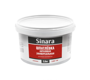 Sinara Шпатлевка акриловая универсальная, 3,6кг SP 084 Спектр Плюс