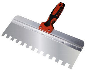 Шпатель DECOR 350 мм, зуб 14*14 мм, 0.5 мм (12 шт/36шт) 320-1435 Намерение