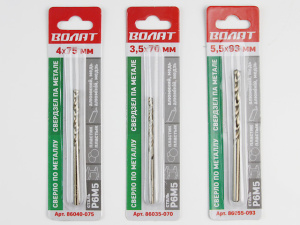 Сверло по металлу ц/х 3.5х39х70 мм HSS ВОЛАТ 86035-070