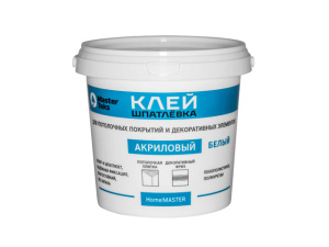 Клей-Шпатлевка акриловый MasterTeks HomeMaster для потолочных покрытий и декоративных элементов 1,7 кг белый 9752924