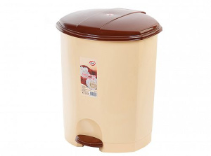 Контейнер для мусора с педалью 18л (слоновая кость/бежевый) арт. 032 (4шт)