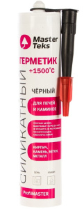 Герметик силикатный MasterTeks ProfiMaster для печей и каминов 260 мл черный (РОССИЯ) 9781667