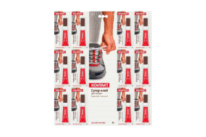 Супер-клей  Для обуви КОНТАКТ 3 г, (12 на карте), арт. КМ 288 - 312 ОБ 22293