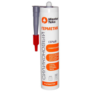 Герметик силиконовый MasterTeks ProfiMaster универсальный 290 мл серый  9612912