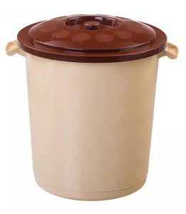 Бак 25 л с крышкой (бежевый) арт. 012 (15шт)