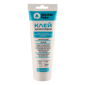 Клей-Шпатлевка акриловый MasterTeks HomeMaster для потолочных покрытий и декоративных элементов 400 г ТУБА белый 9753110