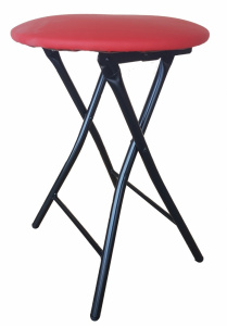 Табурет складной красный