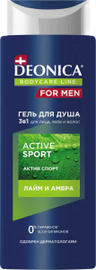 DEONICA FOR MEN Гель для  душа Active Sport, 250 мл 46 50056 49967 7 Арнест (6)