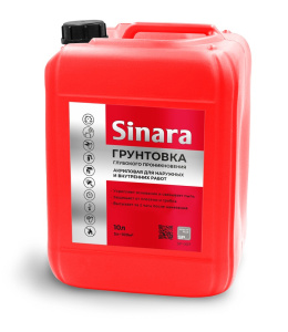 Грунтовка глубокого проникновения акриловая для наружных и внутренних работ 10 л SINARA Спектр Плюс SP 007