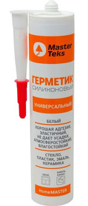 Герметик силиконовый MasterTeks ProfiMaster нейтральный 290 мл белый (10228010/011121/0522893, Эстония) 9612903