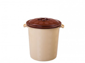 Бак 50 л с крышкой (бежевый) арт. 013 (15шт)