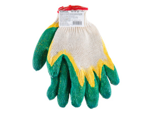 Перчатки х/б, латексное покрытие (двойной облив), 13 класс, Люкс STARTUL ST7199