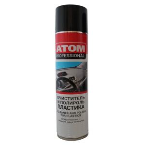 Очиститель и полироль пластика АТОМ pro.Аэрозоль 400мл(12 шт) 00000000289