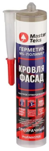 Герметик гибридный MasterTeks ProfiMaster кровля и фасад 290 мл прозрачный 9781732