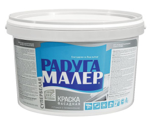 ВД-АК Краска фасадная супербелая 3кг (Радуга) (4)