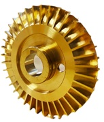 Запасные части к насосам. Рабочее латунное колесо (крыльчатка) центробежного насоса МКР 60 (00-00000166)