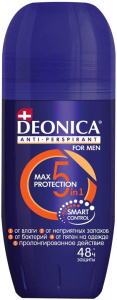 DEONICA FOR MEN Антиперспирант 5Protection, 50 мл (ролик), шоубокс 46 00104 03109 0 S Арнест (6)
