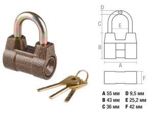 Замок навесной 55мм STARTUL MASTER ST9091-55