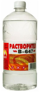 Растворитель В-647 1,0 л (пэт/т) (12 шт) Вершина