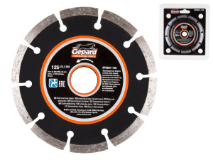 Алмазный круг 125х22 мм универс. сегмент. GEPARD GP0801-125