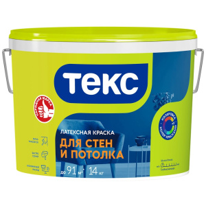 Краска латексная ДЛЯ СТЕН И ПОТОЛКА/Интер. УНИВЕРСАЛ 14кг (1шт) ТЕКС 700000520