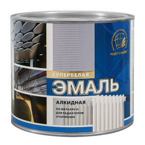 Эмаль для радиаторов отопления белая 0,9кг (Радуга) (14)