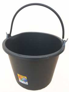 Ведро строит. ПЛАСТиКО круглое Flexible 12 л резинопластик обрезин ручка 2676 (30006)