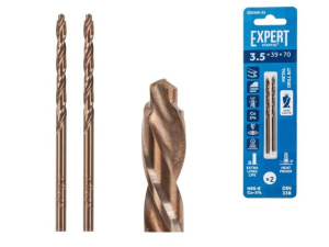 Сверло по металлу ц/х 3.5х39х70 мм HSS-Co, комплект из 2-х шт EXPERT STARTUL SE8300-35