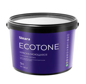 Sinara Ecotone Краска моющаяся прозрачная (База С),матовая,атмосферостойкая,ВД на акриловой основе для внутренних работ, 10,8кг SP 089 Спектр Плюс