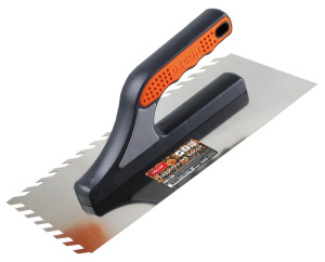 Гладилка DЕCOR, 3К, 280х130 мм, Нерж. зуб косой; 0,7 мм (11шт/44шт) 680-111 Намерение