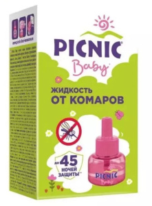 Picnic Baby - жидкость от комаров 45 ночей 30 мл (12) 46 00104 02308 8 К  Арнест