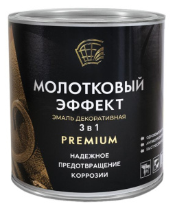 Эмаль декор 3в1 с молотковым эффектом белая перламутровая 2,2л (Радуга) (6)