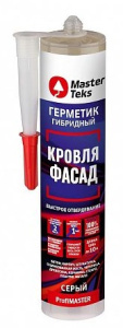 Герметик гибридный MasterTeks ProfiMaster кровля и фасад 290 мл серый 9781799