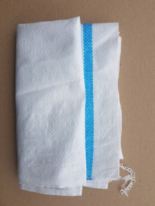 Мешок п/п белый 95 х 55  50г (синяя полоса)
