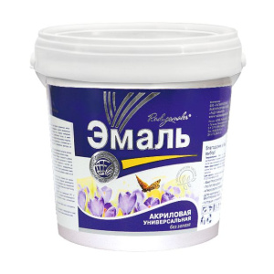 Эмаль акриловая универсальная ЧЕРНАЯ 0,9кг (Радуга) (8)