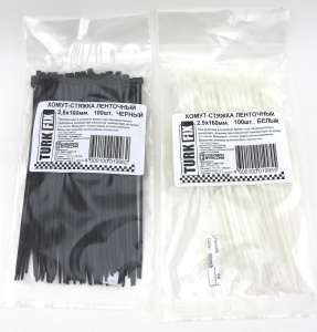 Хомут-стяжки ленточные 8*300 (7,6*300) черн. (100шт  в уп.) (35уп. в кор.) RPL7,6-300HRUS4NL