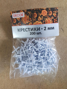 Крестики для кафеля 2,0 мм, 200шт (100пак/короб) 338-0020 Намерение