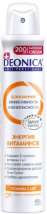 DEONICA Антиперспирант Энергия витаминов, 200мл (спрей) (6) 46 00104 03543 2 S Арнест