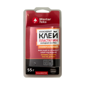 Клей-пластилин эпоксидный холодная сварка MasterTeks HomeMaster универсальный 55 гр темно-серый 9753187