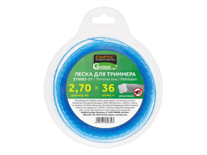 Леска ф 2.7 мм х 36 м бесшумная STARTUL GARDEN, ST6063-27