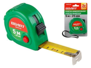 Рулетка  5м/25мм пласт. копр. ВОЛАТ (быт.) 20030-525