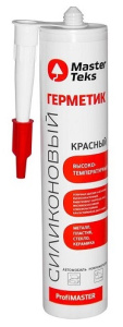 Герметик силиконовый MasterTeks ProfiMaster высокотемпературный 260 мл красный 9612907