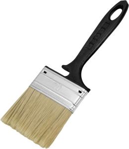 Кисть плоская Хит 40 мм, светлая смешанная щетина, пластиковая ручка (12шт/288/576шт) 713-035 Намерение