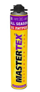Пена полиуретановая MasterTeks  65 PRO 825 мл  всесезонная 9413343 (9412634)