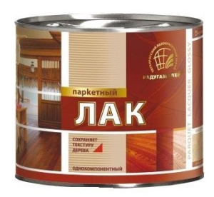 Лак паркетный глянцевый алкидно-уретановый бесцв. 1,9 л (6 шт) (Радуга)