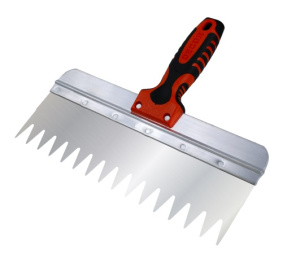 Шпатель DECOR 350 мм, зуб треугольный 20*27 мм, 0,5 мм (12шт/36шт) 320-7350 Намерение